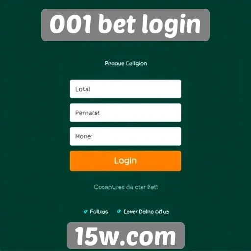 Análise da interface do site 001 bet login